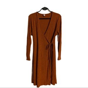 Orange wrap dress XL
